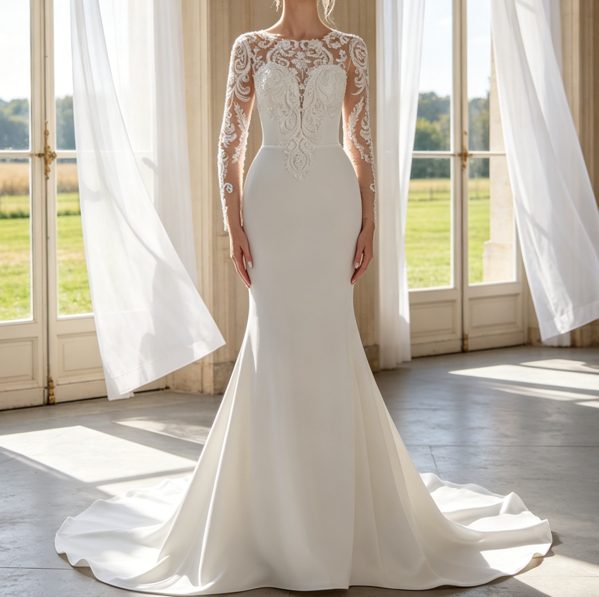 Traumhaftes Sommer-Maxikleid in Weiß – Elegantes Modell mit floraler Spitze und luftigem Design für besondere Anlässe