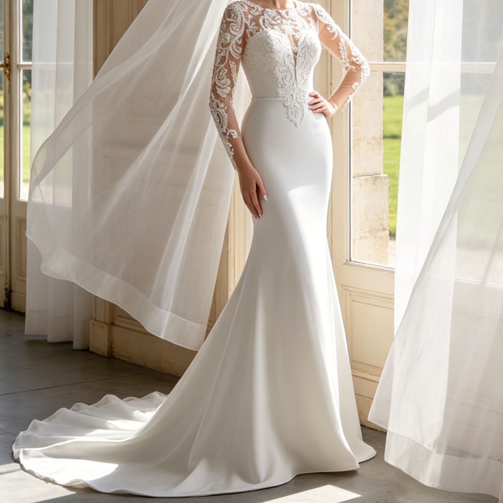 Traumhaftes Sommer-Maxikleid in Weiß – Elegantes Modell mit floraler Spitze und luftigem Design für besondere Anlässe