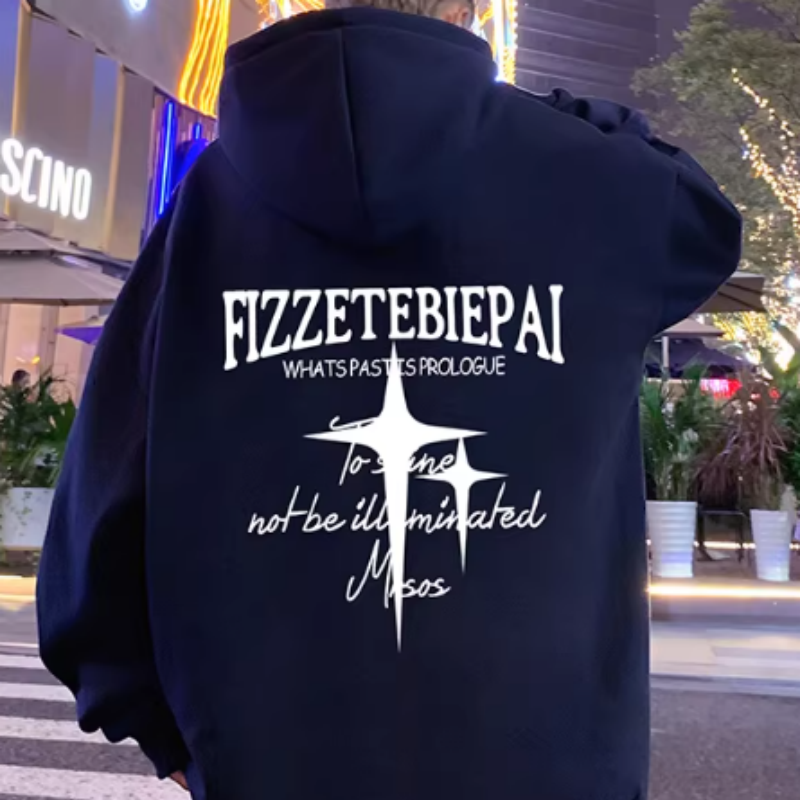 High Street Hoodie Herren – Oversized Kapuzenjacke aus reiner Baumwolle, Heavyweight Zip-Up Sweatshirt im US-Style, Loose Fit Kapuzenpullover mit Reißverschluss.