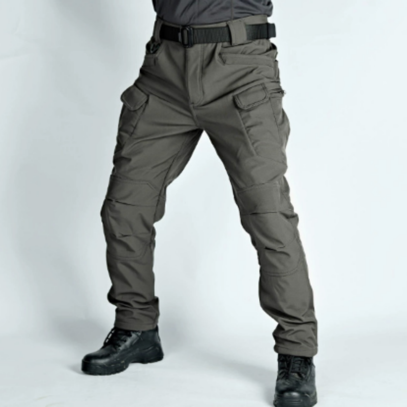 Herren Softshellhose im Tactical-Style – Wasserdichte Outdoorhose mit Cargo-Taschen, Winddichte Wanderhose & Arbeitshose für Herren