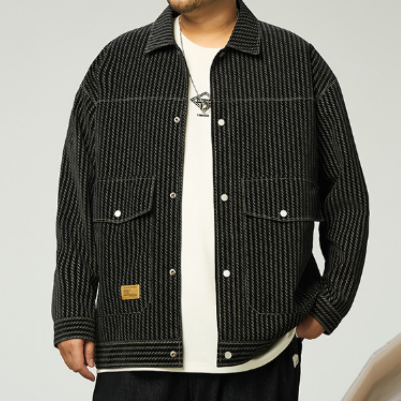 Herren Kunstlederjacke in Nubuk-Optik – Stylische Bikerjacke mit vertikalen Kontraststreifen, Matt-Finish Übergangsjacke im Color-Blocking-Design