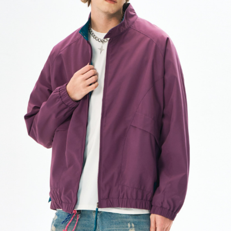 Herren Lederjacke aus echtem Rindsleder – Klassische Business-Jacke mit Umlegekragen & Reißverschluss