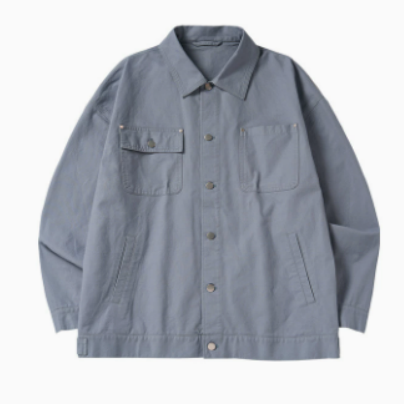 Herren Shacket aus robustem Twill – Casual Cargo Überhemd & Workwear Jacke