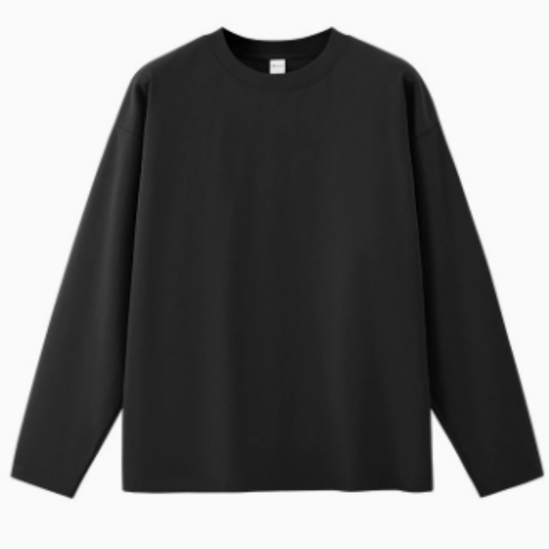 Herren Streetwear Longsleeve – Elastisches Basic Langarmshirt Slim Fit Unterhemd