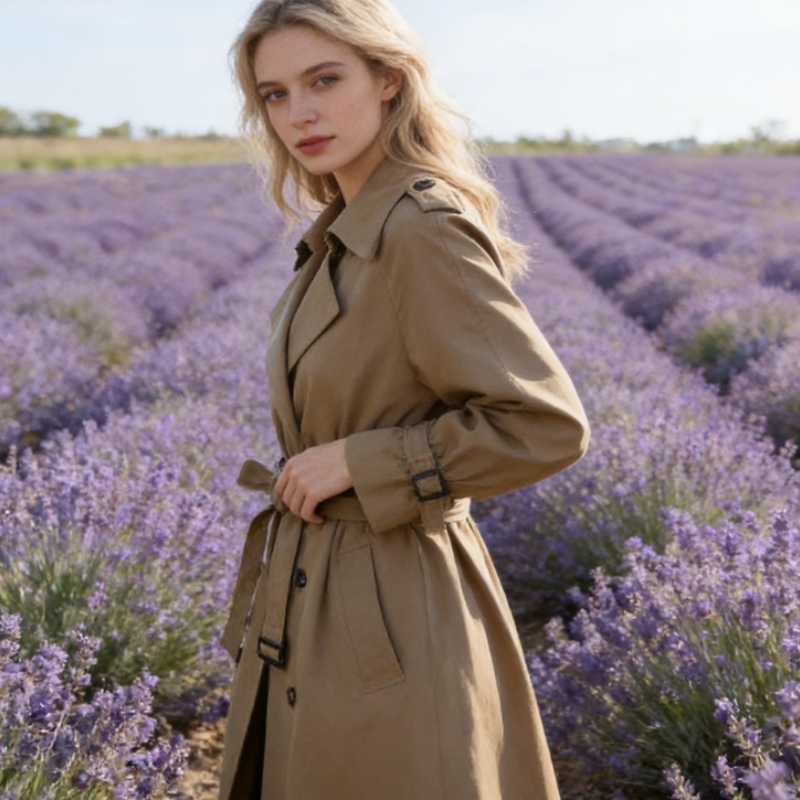 Klassischer Trenchcoat Damen für Frühling & Herbst - Ideale Übergangsjacke