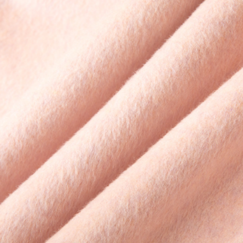 Rosa Tweed Jacke Damen Zweireiher – Elegante Rundhals Wolljacke im Old Money Look – Übergangsmantel Frühling