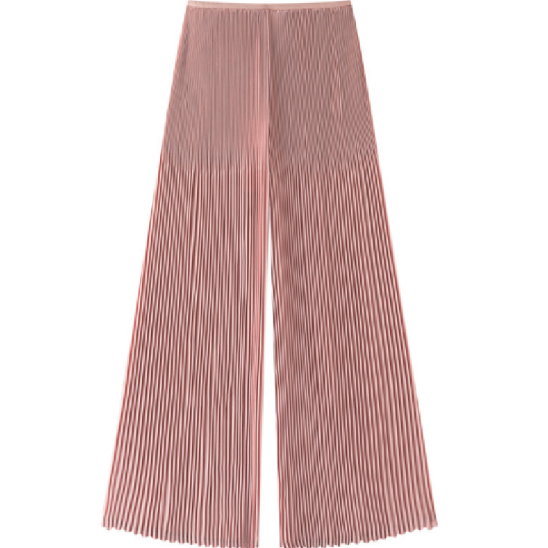 Elegante Plissee-Palazzohose aus Chiffon | Gerader Schnitt & Fließend | Knitterfrei & Einfarbig