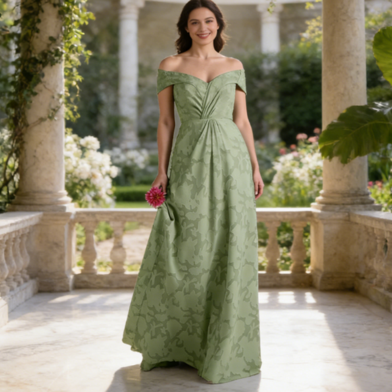 Elegantes Abendkleid mit Pailletten – Dunkelgrün, Figurumspielend & Bodenlang