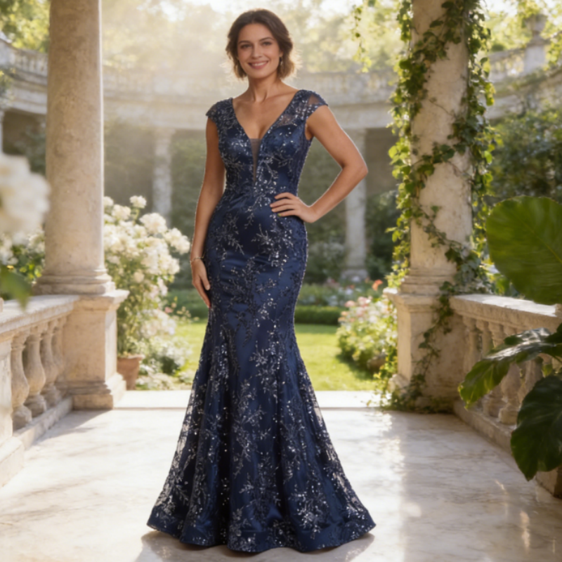 Elegantes Abendkleid mit Schlitz – Aubergin, Ein-Schulter-Design & Figurbetont