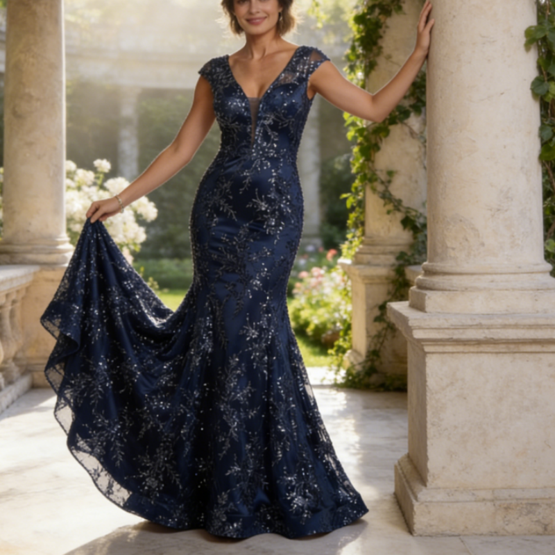 Elegantes Abendkleid mit Schlitz – Aubergin, Ein-Schulter-Design & Figurbetont