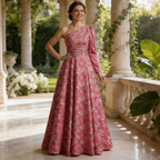 Elegantes Abendkleid mit Floralem Stickerei-Design – Exquisite A-Linie für Gala & Events