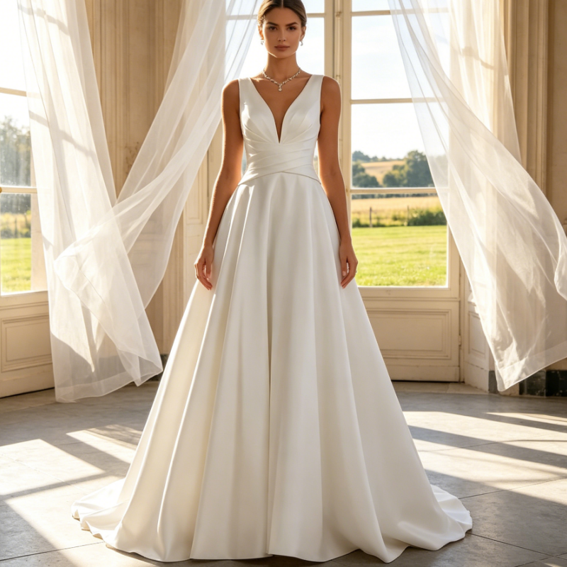 Elegantes Meerjungfrau-Abendkleid mit Spitze – Off-Shoulder & Figurbetont – Elfenbein