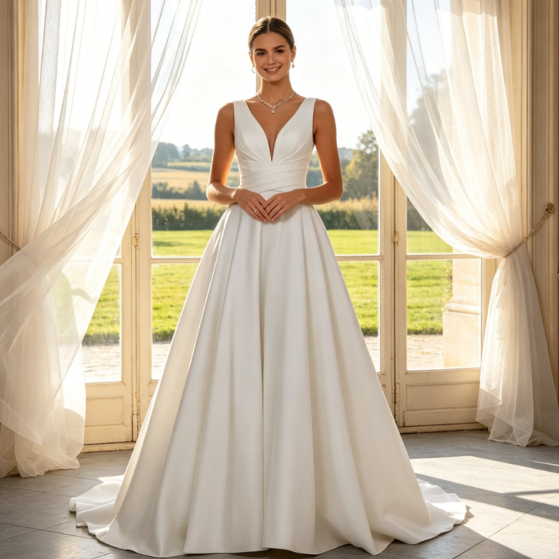 Elegantes Meerjungfrau-Abendkleid mit Spitze – Off-Shoulder & Figurbetont – Elfenbein