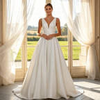 Elegantes Meerjungfrau-Abendkleid mit Spitze – Off-Shoulder & Figurbetont – Elfenbein