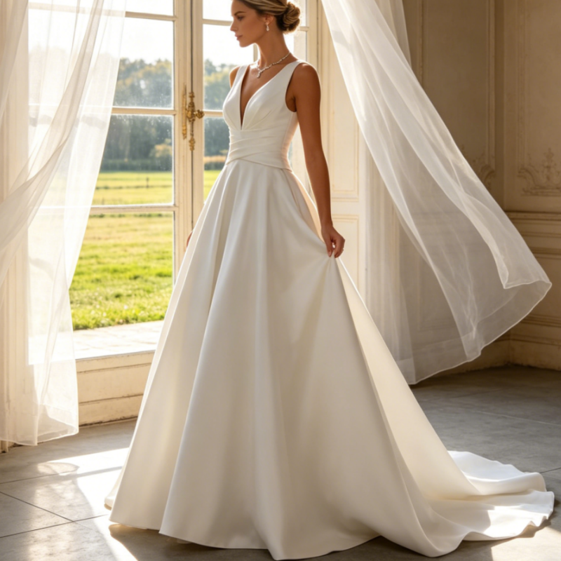 Elegantes Meerjungfrau-Abendkleid mit Spitze – Off-Shoulder & Figurbetont – Elfenbein