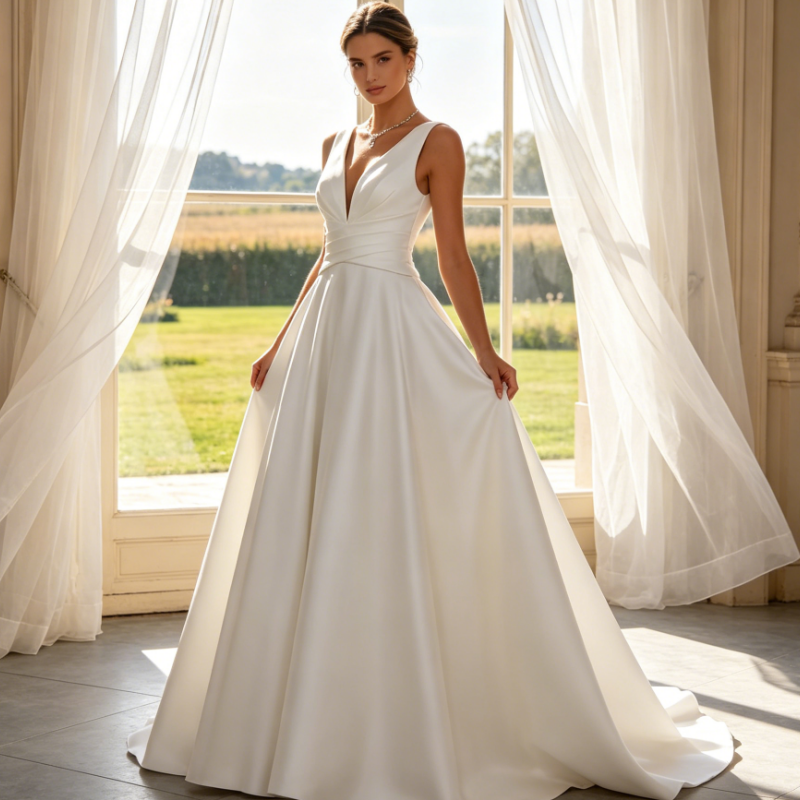 Elegantes Meerjungfrau-Abendkleid mit Spitze – Off-Shoulder & Figurbetont – Elfenbein