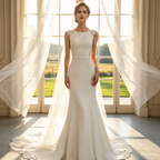 Elegantes Bodenlanges Abendkleid - Ärmelloses Etuikleid mit Spitzenverzierung für Besondere Anlässe