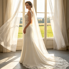 Elegantes Bodenlanges Abendkleid - Ärmelloses Etuikleid mit Spitzenverzierung für Besondere Anlässe