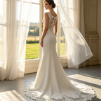 Elegantes Bodenlanges Abendkleid - Ärmelloses Etuikleid mit Spitzenverzierung für Besondere Anlässe