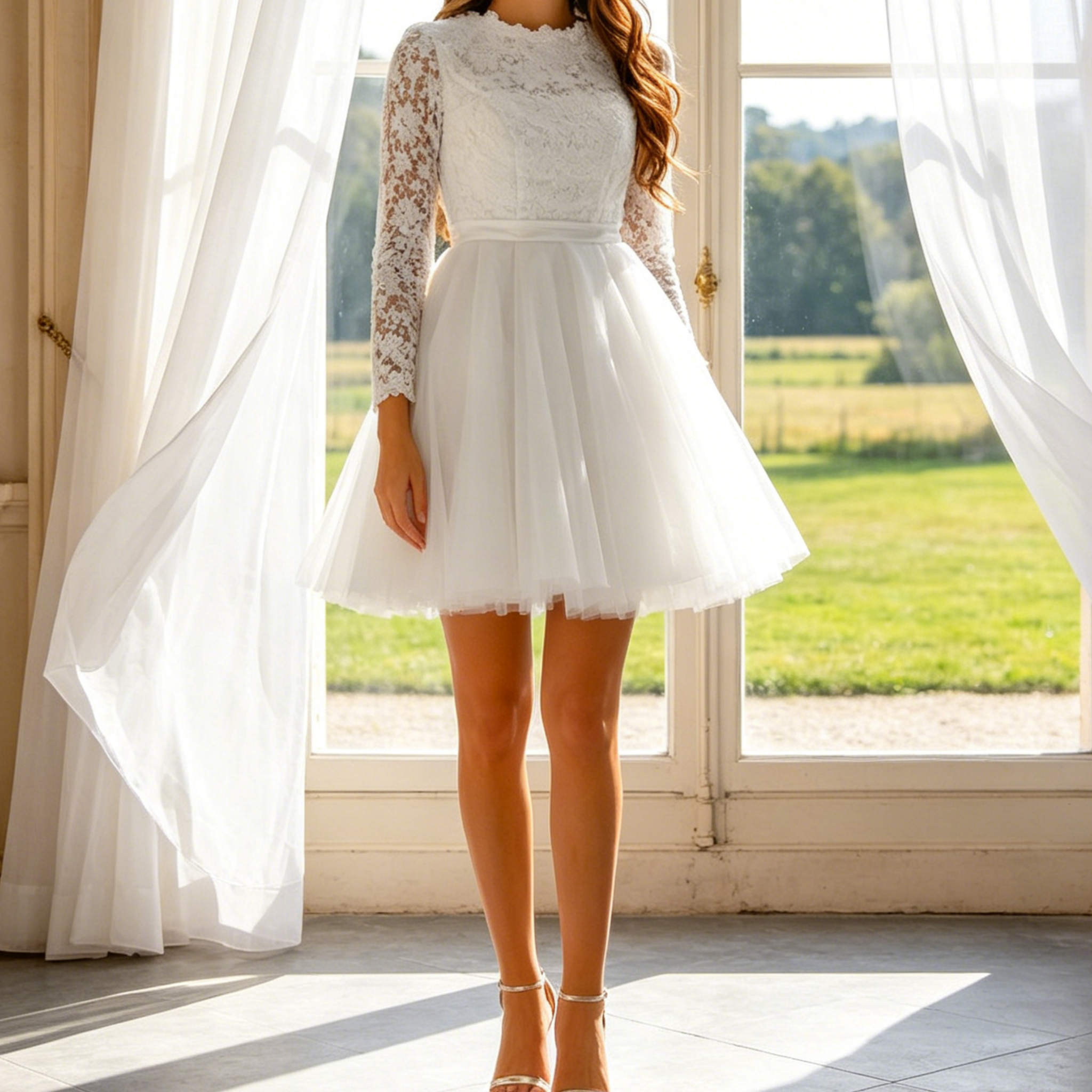 Elegantes weißes Minikleid für festliche Anlässe – Klassisches Cocktailkleid mit zeitlosem Schnitt