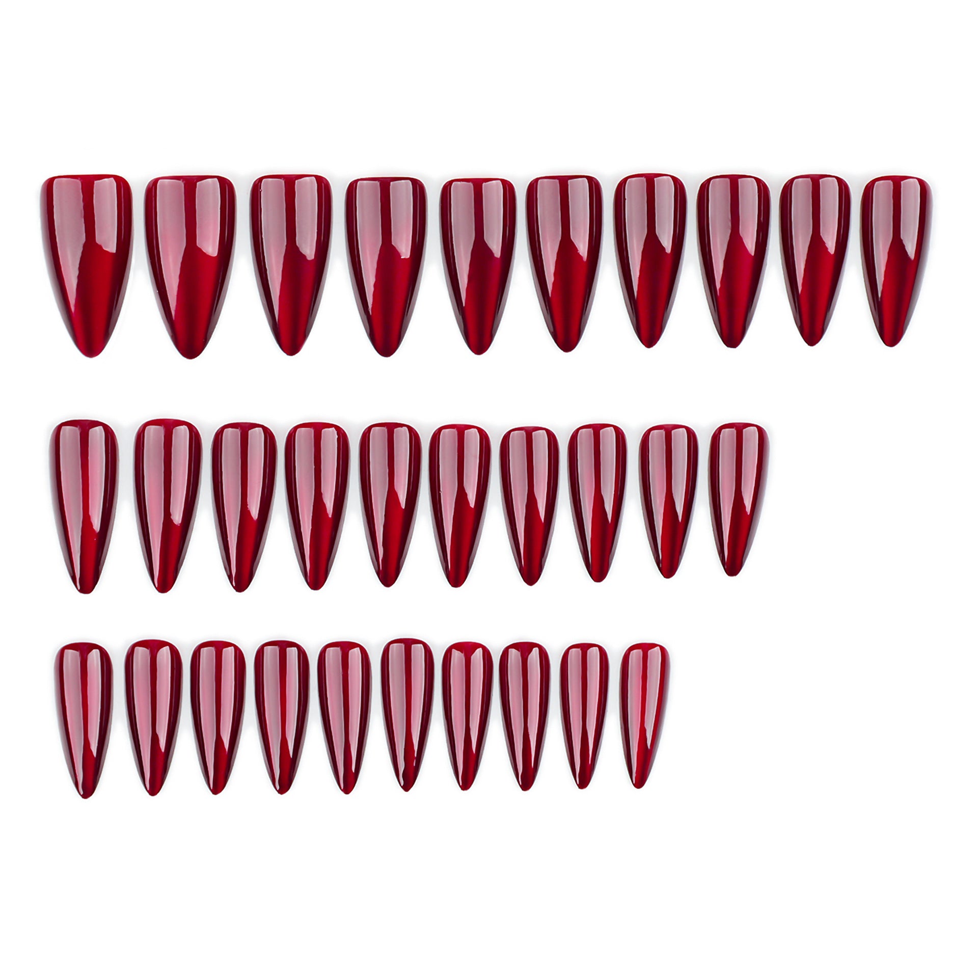 Almond Nägel Press On Nails mit Rotem Cat Eye Effekt für Halloween