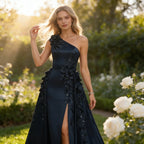 Elegantes Multiway Maxikleid Dunkelviolett V Ausschnitt Rückenfrei Festliches Abendkleid