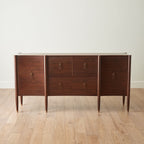 Global Views Triple Curve Cabinet Walnut