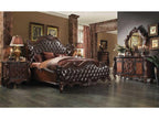 Versailles Cherry Poplar Wood Upholstered California King Panel Bed