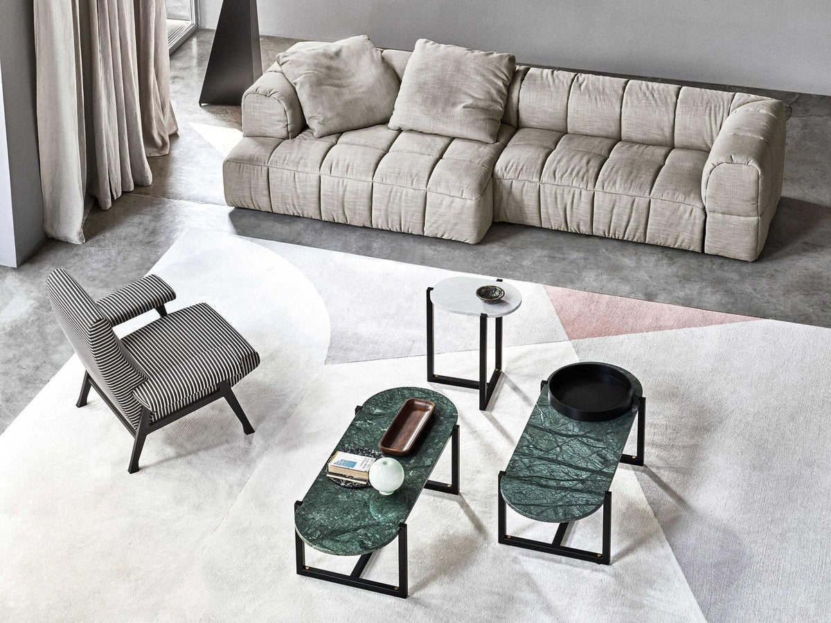Sigmund Oval Marble Coffee Table