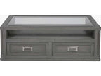 Appellation Rectangular Glass Coffee Table in Gray