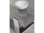 Home Iridium Rectangle Coffee Table in Gray Silver Wood and Polished Stainless Steel