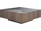 Verite Square Wood Cocktail Table in Gold Finish