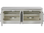 Home Elation White Media Console Table Faux Horn Resin