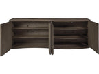 Home Signature Designs Mavericks 88 Inch Media Console in Cappuccino Gray Oak