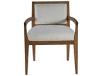 Home Barnaby Upholstered Dining Armchair in White Oak Finish