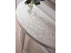 Home Gravitas Console Table with Capiz Shell Top and Champagne Foil Iron Base