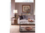 Home Moxie Rectangular Cocktail Coffee Table in Black and Gold Metal and Glass
