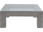Precept Square Glass Light Gray Cocktail Table