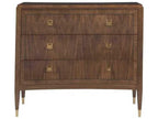 Chiavari 3-Drawers Brown Mahogany Wood Dresser