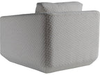 Veronica Swivel Fabric Accent Chair in Gray Upholstery