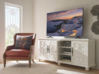 Catalonia 87-Inch Media Console Table Polo Mallet White