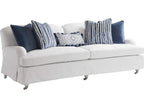 Athos 3-Seat Upholstered Tight Back Sofa with Pewter Casters
