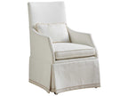 Adelaide Upholstered Dining Armchair with Waterfall Skirt and Kidney Pillow