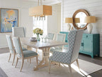 Newport Seacliff Upholstered Host Wing Chair with Sailcloth Finish