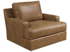 Upholstery Millington Brown Leather Accent Chair