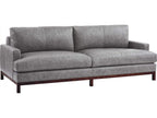 Horizon 2-Seat Leather Sofa in Bronze Metal Finish