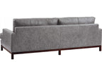 Horizon 2-Seat Leather Sofa in Bronze Metal Finish