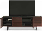 Corridor 8179 Media Console with Louvered Doors Chocolate Stained Walnut