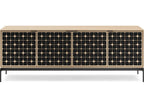 Elements 4-Door Constellation Media Console in Washed Oak