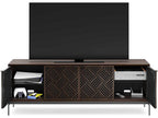 Elements Weave 8709 Media Console with Console Base in Toasted Oak